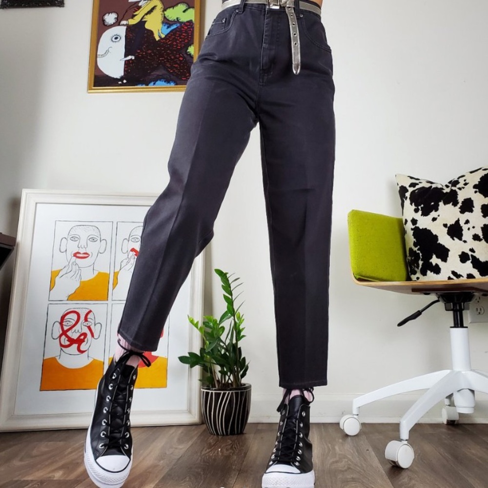 Bill blass washed black denim jeans